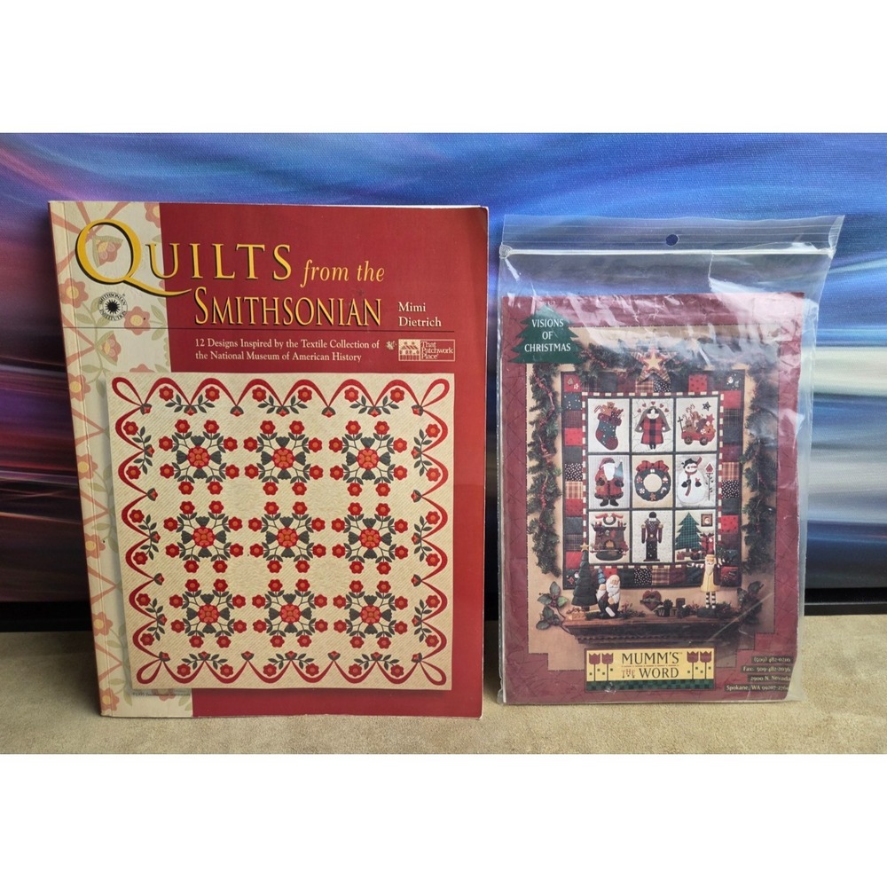 Mumm's the Word Quilt Pattern & Quilts of Smithsonian Book - w/ uncut patterns